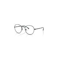 Ray-Ban Eyeglasses Unisex Round Metal Optics II - Black Frame Clear Lenses Polarized 49-20