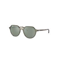 Ray-Ban Sunglasses Unisex Thalia - Striped Green Havana Frame Silver Lenses 55-18