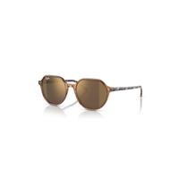 Ray-Ban Sunglasses Unisex Thalia - Striped Yellow Havana Frame Gold Lenses 53-18