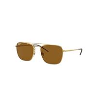 Ray-Ban Sunglasses Man Rb3588 - Arista Gold Frame Brown Lenses Polarized 55-19