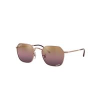 Ray-Ban Sunglasses Unisex Jim - Rose Gold Frame Red Lenses Polarized 55-20