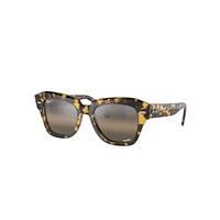 Ray-Ban Sunglasses Unisex State Street X The Ones - Yellow Havana Frame Grey Lenses Polarized 49-20
