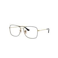 Ray-Ban Eyeglasses Unisex Rb6498 Optics - Gold Frame Clear Lenses Polarized 55-15