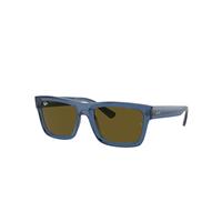 Ray-Ban Sunglasses Unisex Warren Bio-based - Transparent Dark Blue Frame Brown Lenses 57-20