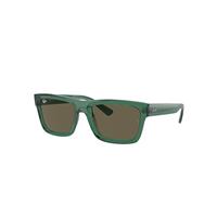 Ray-Ban Sunglasses Unisex Warren Bio-based - Transparent Green Frame Brown Lenses 54-20