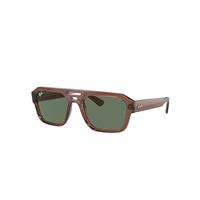Ray-Ban Sunglasses Unisex Corrigan Bio-based - Transparent Brown Frame Green Lenses 54-20