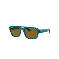Ray-Ban Sunglasses Unisex Corrigan Bio-based - Transparent Light Blue Frame Brown Lenses Polarized 54-20