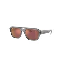 Ray-Ban Sunglasses Unisex Corrigan Bio-based - Transparent Grey Frame Red Lenses 54-20