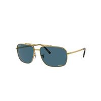 Ray-Ban Sunglasses Unisex Rb3796 - Gold Frame Blue Lenses Polarized 59-15