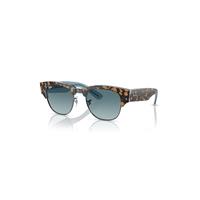Ray-Ban Sunglasses Unisex Mega Clubmaster - Havana On Light Blue Frame Blue Lenses 53-21