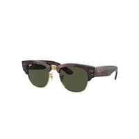 Ray-Ban Sunglasses Unisex Mega Clubmaster - Tortoise On Gold Frame Green Lenses 50-21