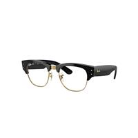 Ray-Ban Eyeglasses Unisex Mega Clubmaster Optics - Black Frame Clear Lenses Polarized 50-21