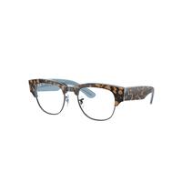 Ray-Ban Eyeglasses Unisex Mega Clubmaster Optics - Havana On Light Blue Frame Clear Lenses Polarized 50-21