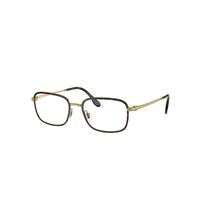 Ray-Ban Eyeglasses Man Rb6495 Optics - Gold Frame Clear Lenses Polarized 52-19