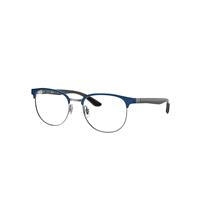 Ray-Ban Eyeglasses Man Rb8422 Optics - Blue On Gunmetal Frame Clear Lenses Polarized 54-19