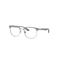 Ray-Ban Eyeglasses Man Rb8422 Optics - Grey On Silver Frame Clear Lenses Polarized 54-19