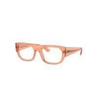 Ray-Ban Eyeglasses Unisex Kristin Optics Bio-based - Transparent Orange Frame Clear Lenses Polarized 52-20