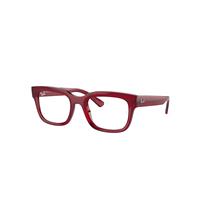 Ray-Ban Eyeglasses Unisex Chad Optics Bio-based - Transparent Red Frame Clear Lenses Polarized 54-22