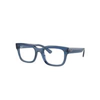 Ray-Ban Eyeglasses Unisex Chad Optics Bio-based - Transparent Dark Blue Frame Clear Lenses Polarized 52-22