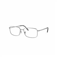 Ray-Ban Eyeglasses Unisex Rb3717 Optics - Silver Frame Clear Lenses Polarized 57-18