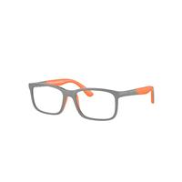 Ray-Ban Eyeglasses Children Rb1621 Optics Kids Bio-based - Grey On Orange Frame Clear Lenses Polarized 49-15