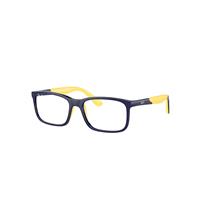Ray-Ban Eyeglasses Children Rb1621 Optics Kids Bio-based - Dark Blue On Yellow Frame Clear Lenses Polarized 47-15