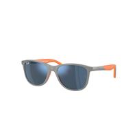 Ray-Ban Sunglasses Children Rb9077s Kids Bio-based - Grey On Orange Frame Blue Lenses 49-16