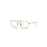 Ray-Ban Eyeglasses Unisex Rb6497 Optics - Arista Gold Frame Clear Lenses Polarized 53-20