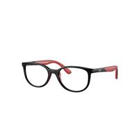 Ray-Ban Eyeglasses Children Rb1622 Optics Kids Bio-based - Black On Red Frame Clear Lenses Polarized 46-17