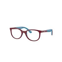 Ray-Ban Eyeglasses Children Rb1622 Optics Kids Bio-based - Bordeaux On Blue Frame Clear Lenses Polarized 48-17