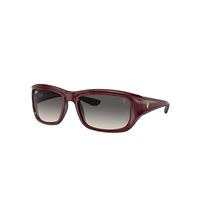 Ray-Ban Sunglasses Man Rb4405m Scuderia Ferrari Collection - Dark Red On Black Frame Grey Lenses 59-19