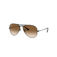 Ray-Ban Sunglasses Unisex Aviator Gradient - Black Frame Brown Lenses 55-14