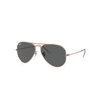 Ray-Ban Sunglasses Unisex Aviator Rose Gold - Rose Gold Frame Grey Lenses 55-14