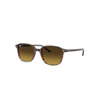 Ray-Ban Sunglasses Unisex Leonard - Striped Brown & Red Frame Brown Lenses 53-18