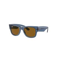 Ray-Ban Sunglasses Unisex Mega Wayfarer Bio-based - Transparent Blue Frame Brown Lenses 51-21