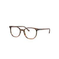Ray-Ban Eyeglasses Unisex Elliot Optics - Striped Brown & Green Frame Demo Lens Lenses Polarized 50-19