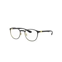 Ray-Ban Eyeglasses Unisex Rb6355 Optics - Gold Frame Clear Lenses Polarized 52-20
