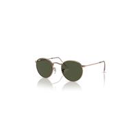 Ray-Ban Sunglasses Unisex Round Metal Rose Gold - Rose Gold Frame Green Lenses 47-21