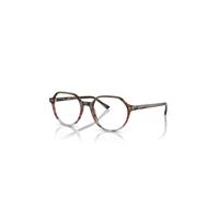 Ray-Ban Eyeglasses Unisex Thalia Optics - Striped Brown & Red Frame Clear Lenses Polarized 51-18