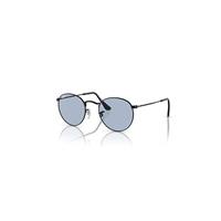 Ray-Ban Sunglasses Unisex Round Metal - Black Frame Blue Lenses 50-21