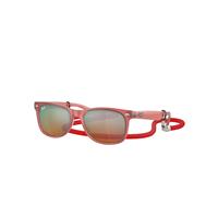 Ray-Ban Sunglasses Children New Wayfarer Kids - Opal Red Frame Orange Lenses 47-15