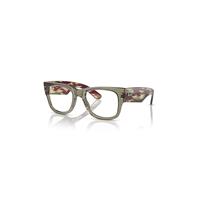 Ray-Ban Eyeglasses Unisex Mega Wayfarer Optics - Striped Green Havana Frame Clear Lenses Polarized 51-21