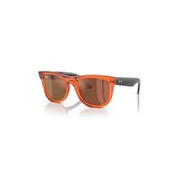Ray-Ban Sunglasses Unisex Wayfarer Reverse - Transparent Blue Frame Copper Lenses 53-20