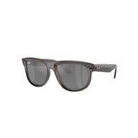 Ray-Ban Sunglasses Unisex Boyfriend Reverse - Transparent Dark Grey Frame Silver Lenses 56-18