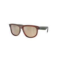 Ray-Ban Sunglasses Unisex Boyfriend Reverse - Transparent Green Frame Gold Lenses 56-18