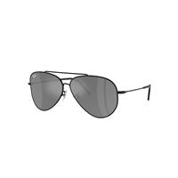 Ray-Ban Sunglasses Unisex Aviator Reverse - Black Frame Silver Lenses 62-11