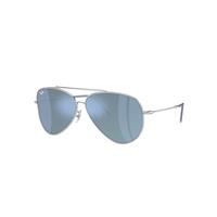 Ray-Ban Sunglasses Unisex Aviator Reverse - Silver Frame Blue Lenses 59-11