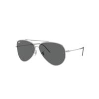 Ray-Ban Sunglasses Unisex Aviator Reverse - Silver Frame Grey Lenses 59-11