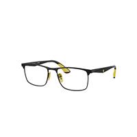 Ray-Ban Eyeglasses Unisex Rb6516m Optics Scuderia Ferrari Collection - Black Frame Clear Lenses Polarized 55-18