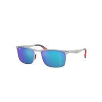Ray-Ban Sunglasses Unisex Rb3726m Scuderia Ferrari Collection - Silver Frame Blue Lenses Polarized 57-18